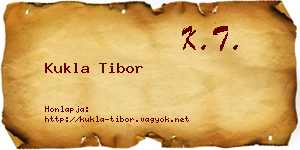 Kukla Tibor névjegykártya